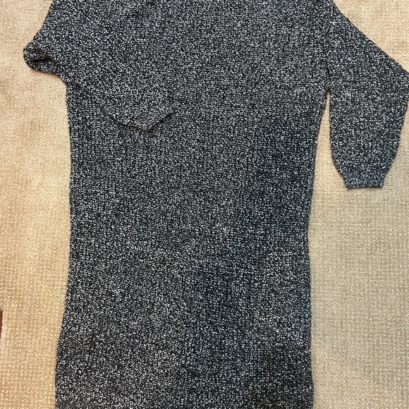 NWT ZARA BLACK WHITE KNIT SWEATER MIDI DRESS SZ S - Picture 3 of 3